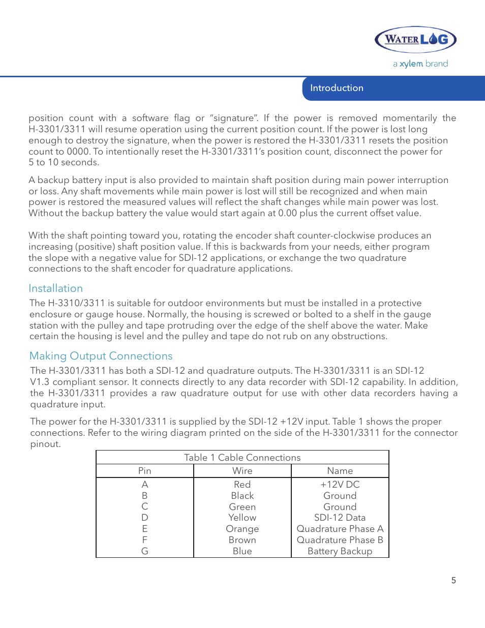 Xylem H-3311 User Manual | Page 7 / 24