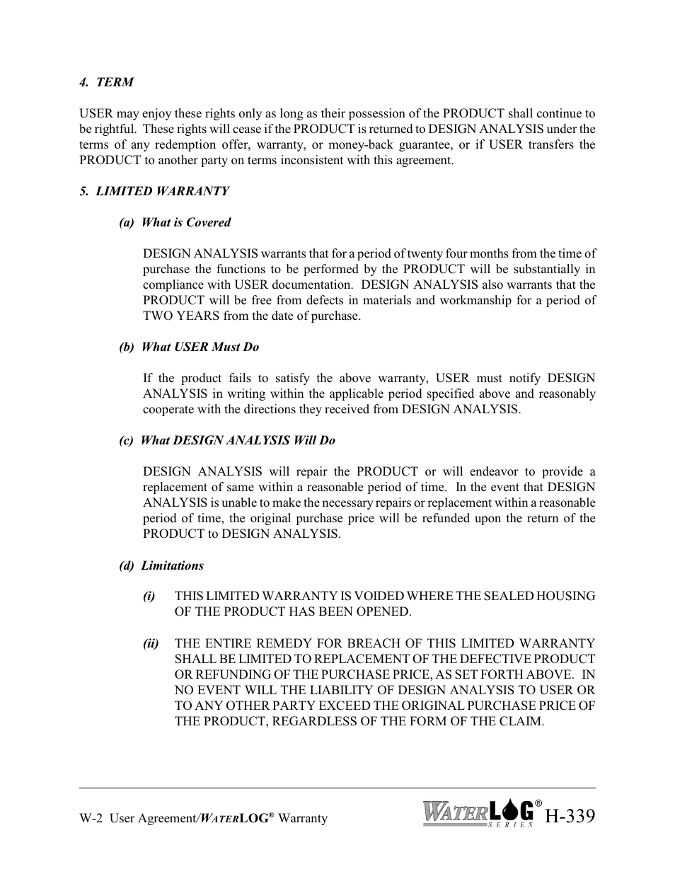 H-339 | Xylem H-339 User Manual | Page 4 / 21