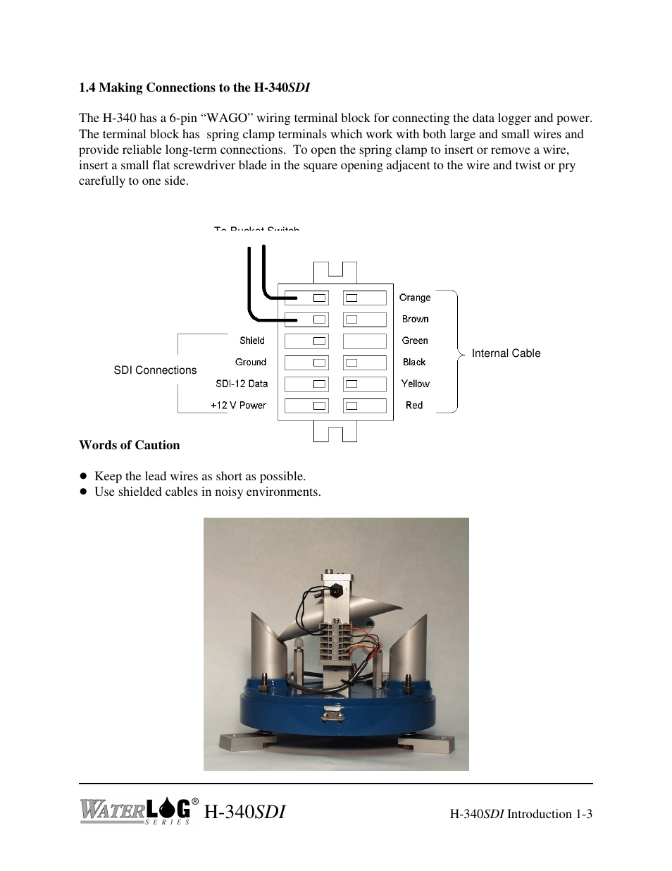 H-340 sdi | Xylem H-340SDI User Manual | Page 9 / 32