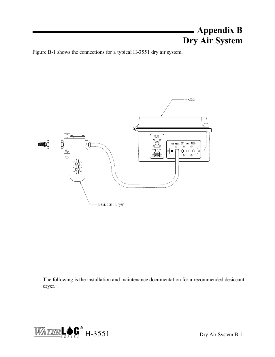 Appendix b dry air system, H-3551 | Xylem H-3551 User Manual | Page 35 / 42