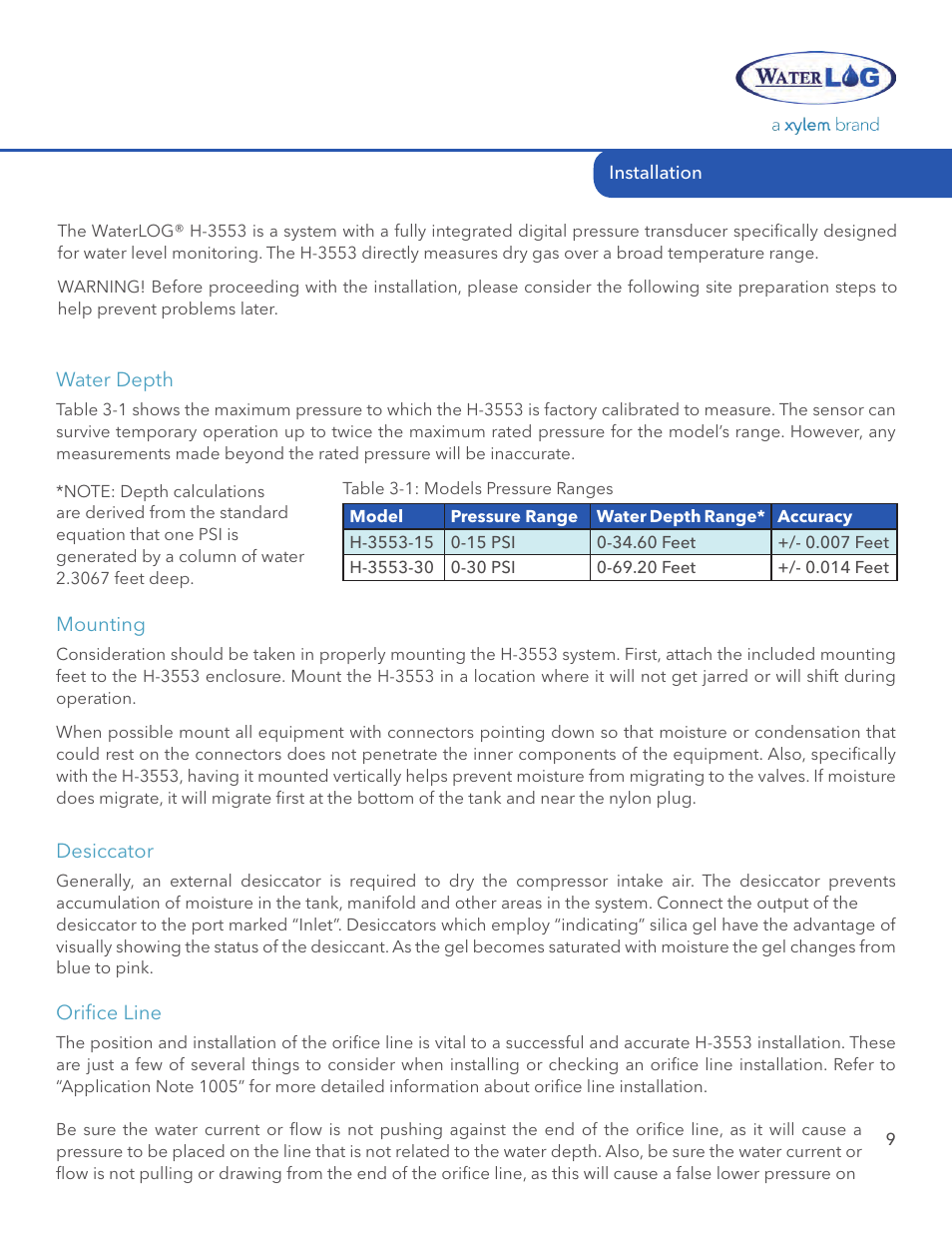 Xylem H-3553 User Manual | Page 11 / 36