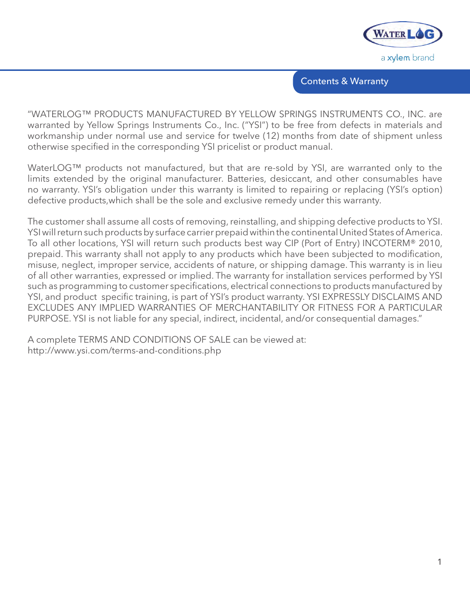 Xylem H-3553 User Manual | Page 3 / 36
