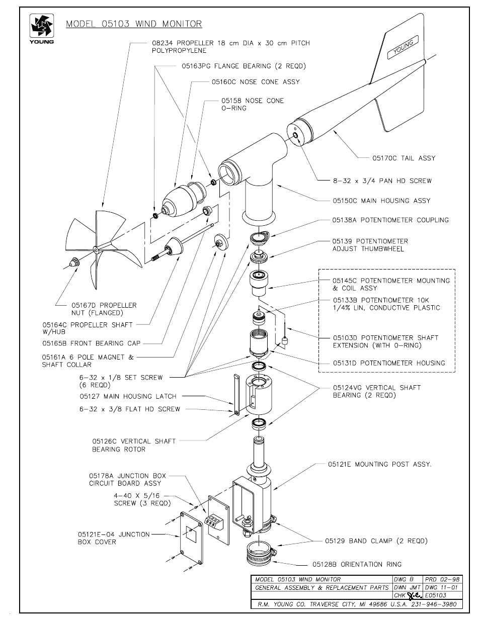 Xylem H-375 04101 WIND MONITOR-JR User Manual | Page 16 / 18