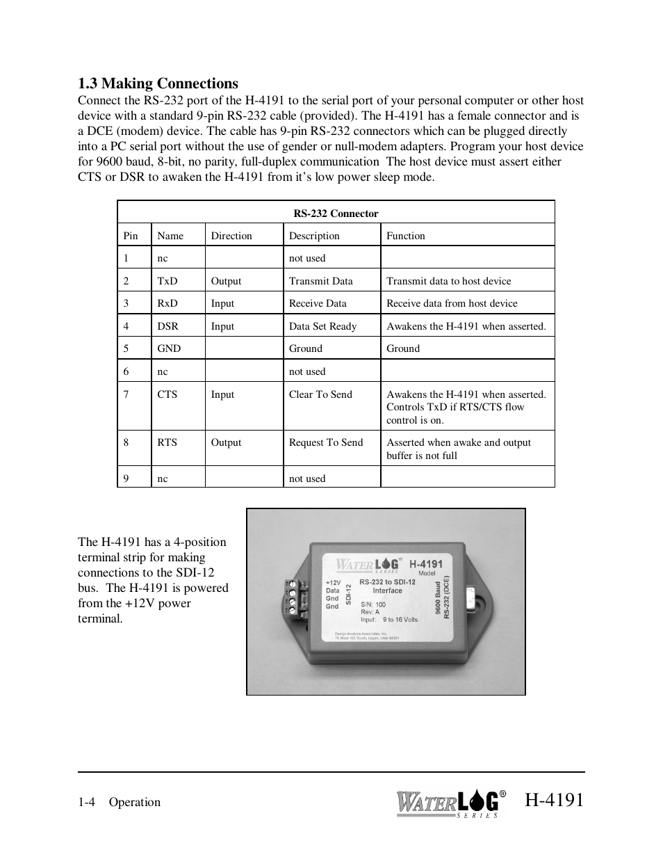 H-4191, 3 making connections | Xylem H-4191 User Manual | Page 6 / 21