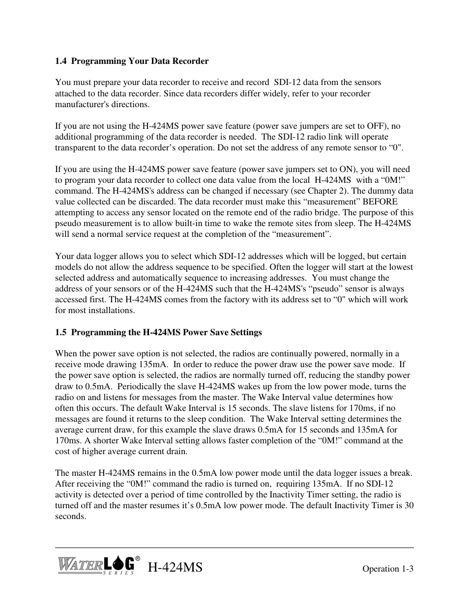 H-424ms | Xylem H-424MS V1.0 User Manual | Page 11 / 25