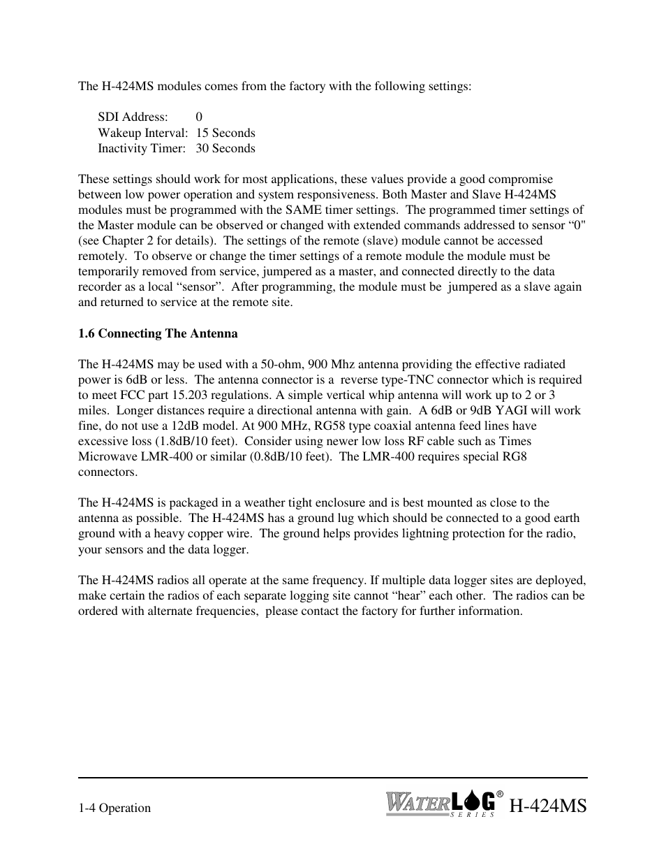 H-424ms | Xylem H-424MS V1.0 User Manual | Page 12 / 25