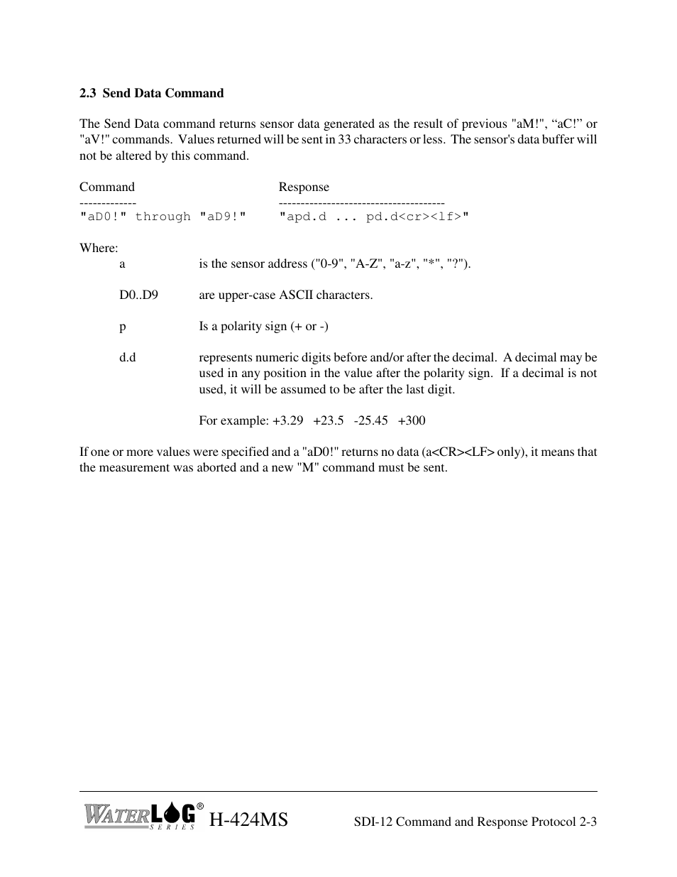 H-424ms | Xylem H-424MS V1.0 User Manual | Page 19 / 25