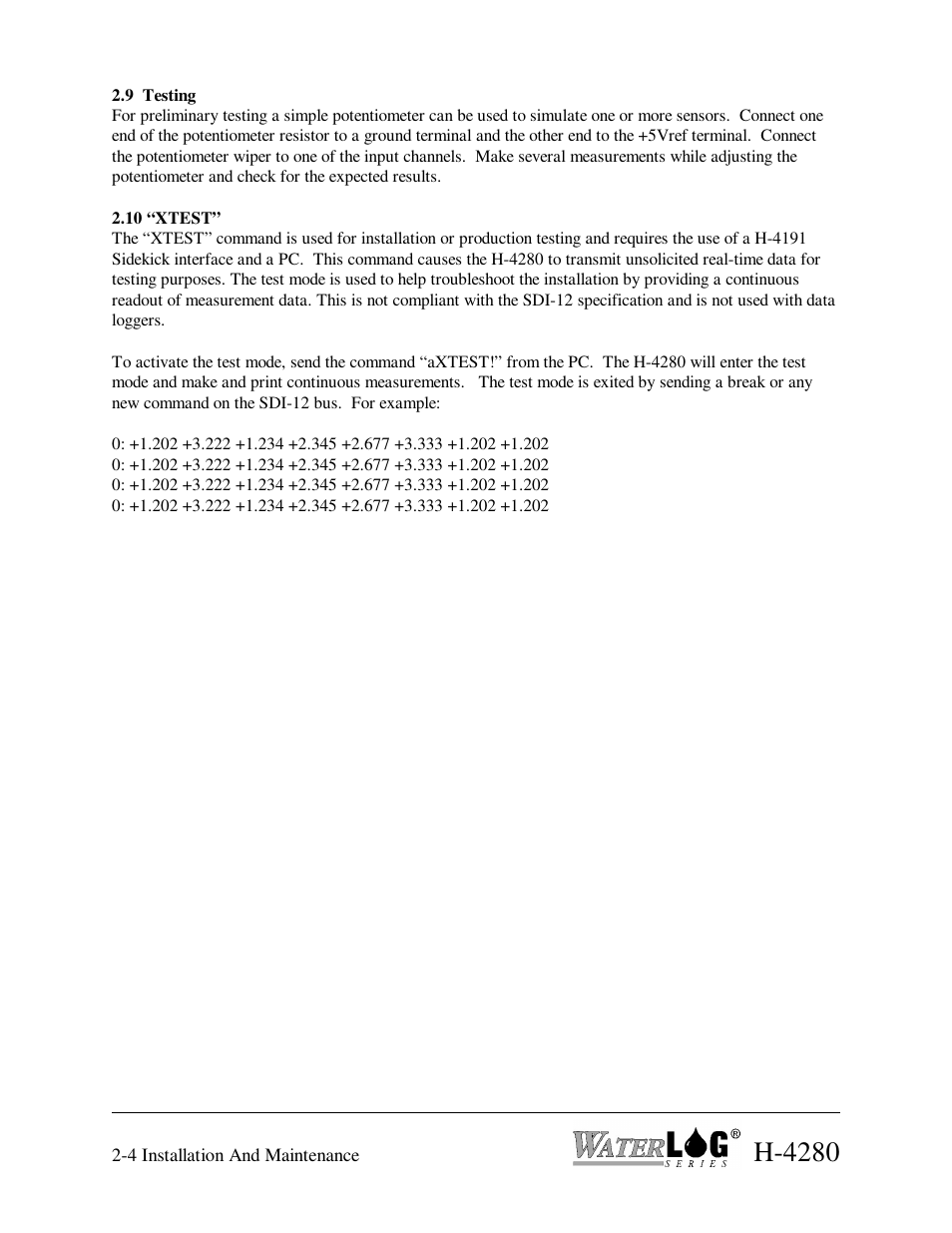 H-4280 | Xylem H-4280 User Manual | Page 12 / 34