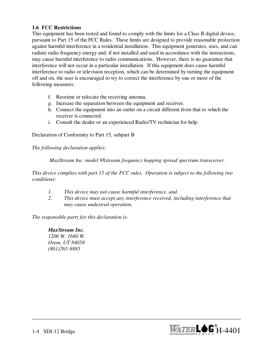 H-4401 | Xylem H-4401 User Manual | Page 6 / 6