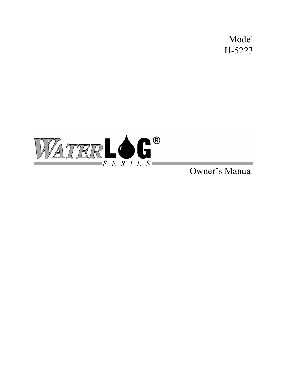 Xylem H-5223 User Manual | 107 pages
