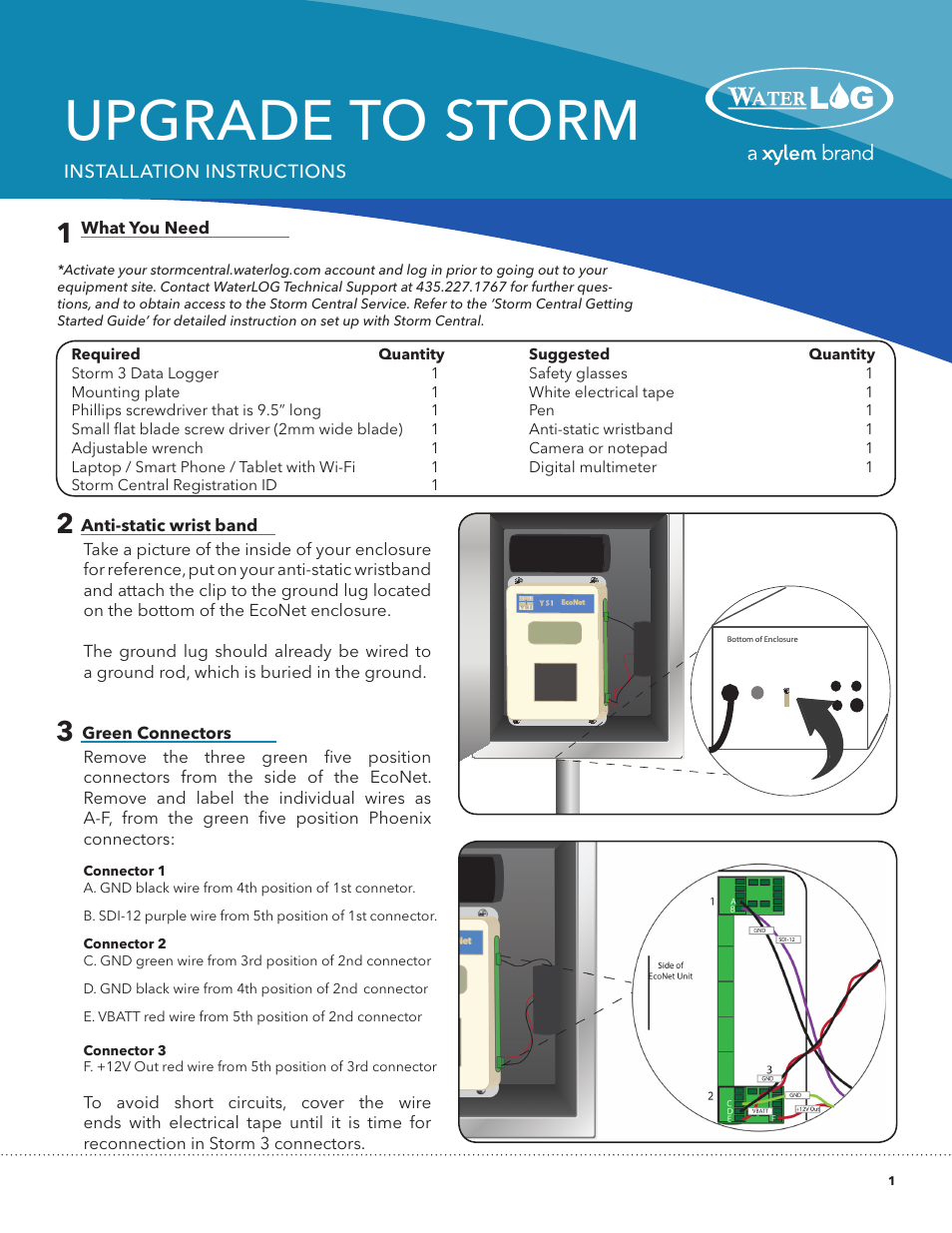Xylem STORM 3 UPGRADE User Manual | 4 pages