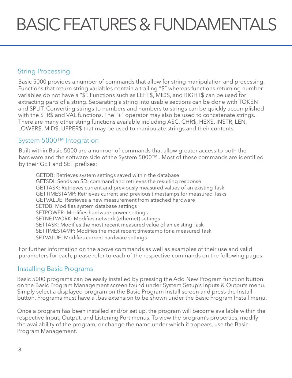 Basic features & fundamentals | Xylem System 5000 BASIC Manual User Manual | Page 10 / 54