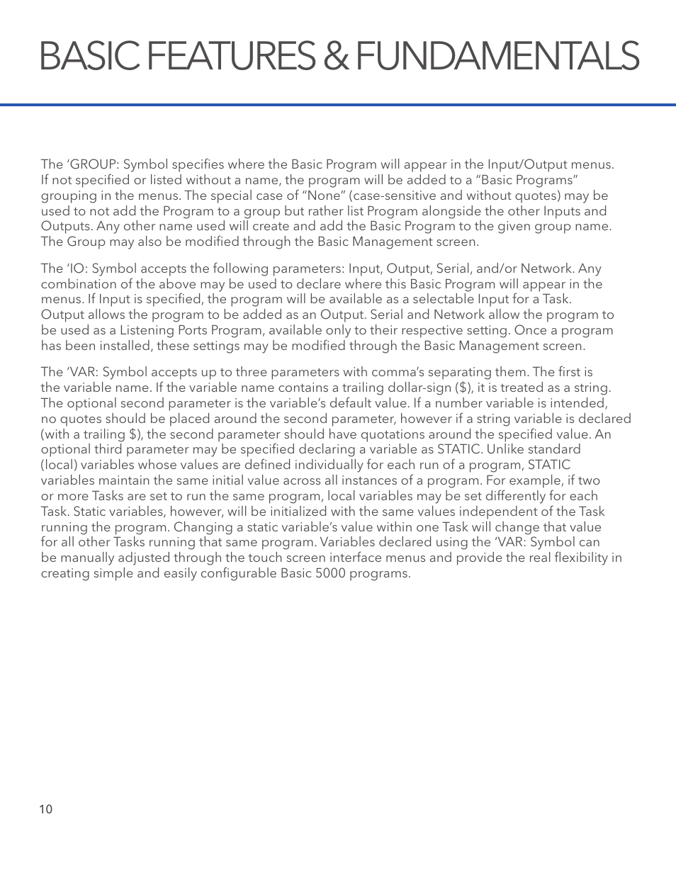 Basic features & fundamentals | Xylem System 5000 BASIC Manual User Manual | Page 12 / 54