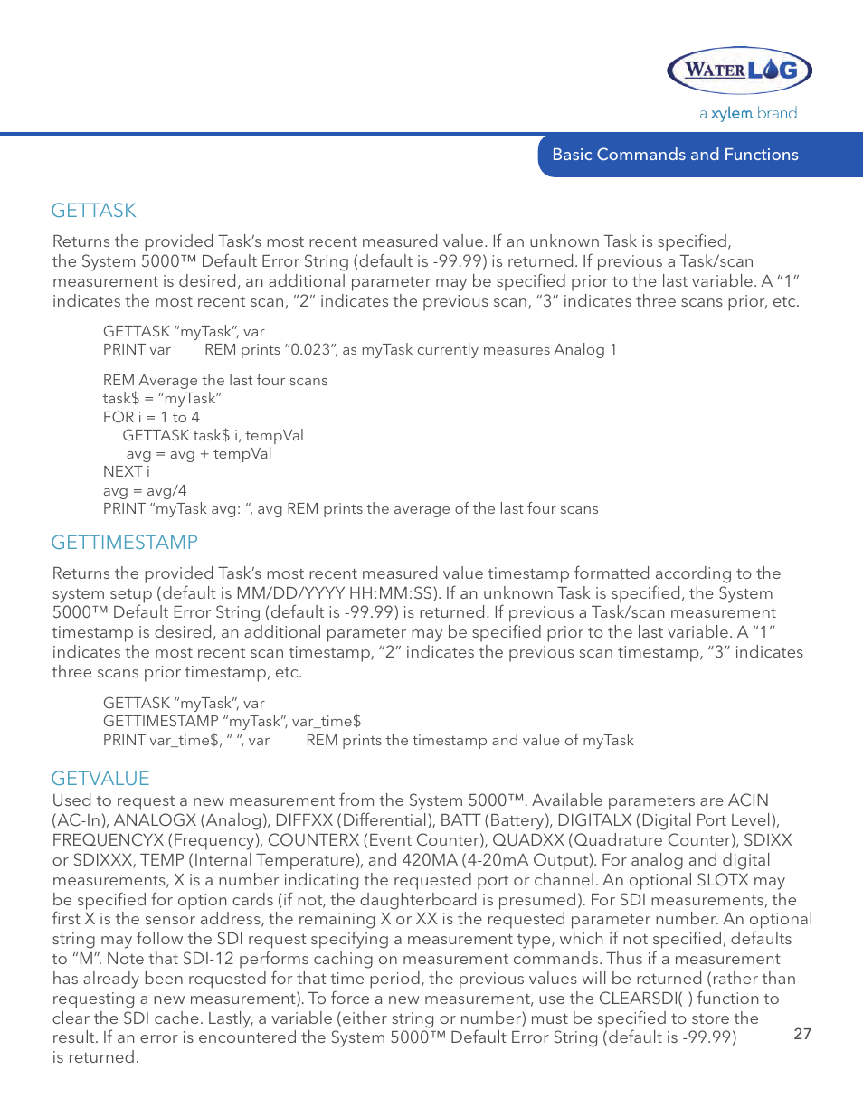 Xylem System 5000 BASIC Manual User Manual | Page 29 / 54