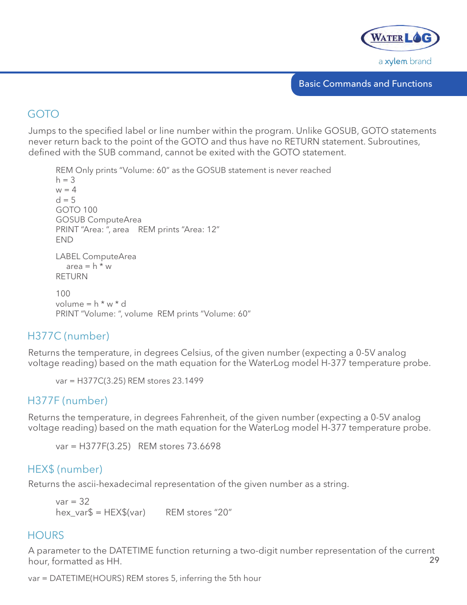 Xylem System 5000 BASIC Manual User Manual | Page 31 / 54