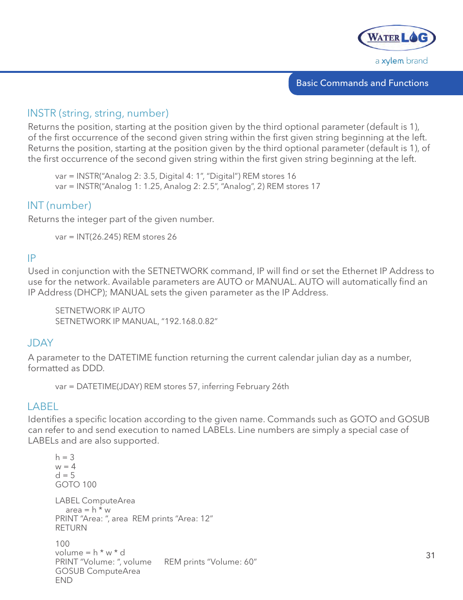 Xylem System 5000 BASIC Manual User Manual | Page 33 / 54