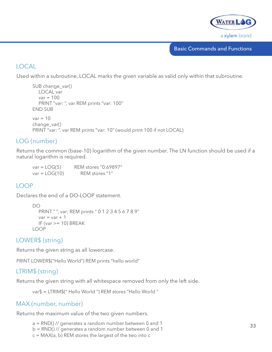 Xylem System 5000 BASIC Manual User Manual | Page 35 / 54