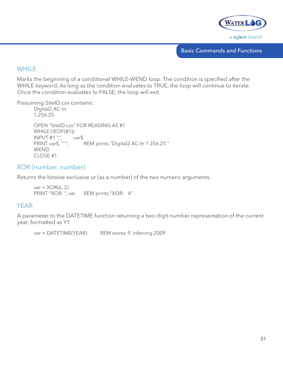 Xylem System 5000 BASIC Manual User Manual | Page 53 / 54