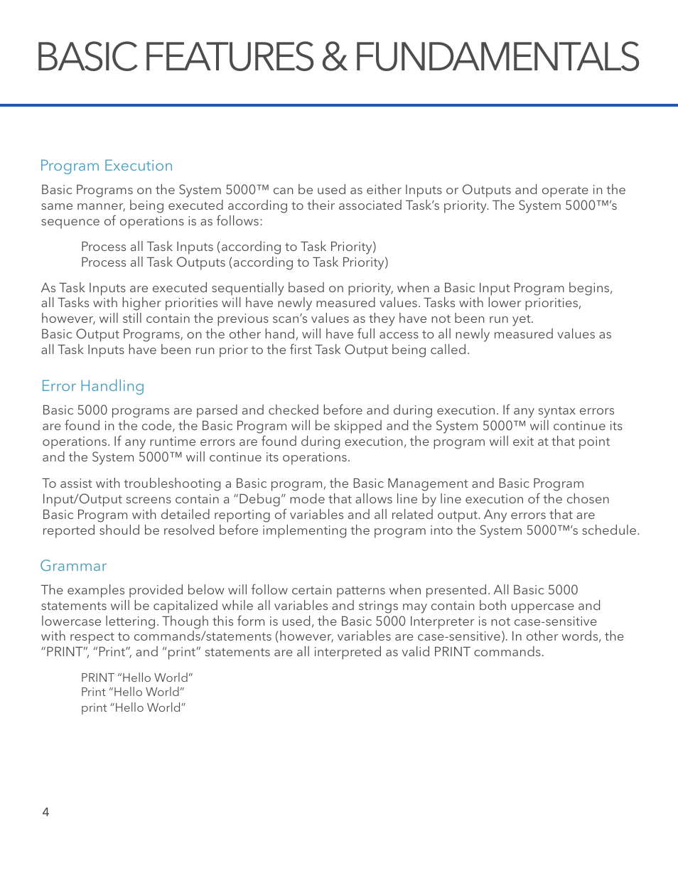 Basic features & fundamentals | Xylem System 5000 BASIC Manual User Manual | Page 6 / 54
