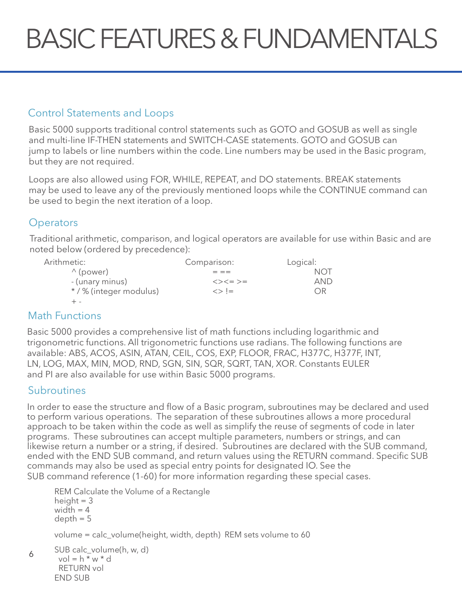 Basic features & fundamentals | Xylem System 5000 BASIC Manual User Manual | Page 8 / 54