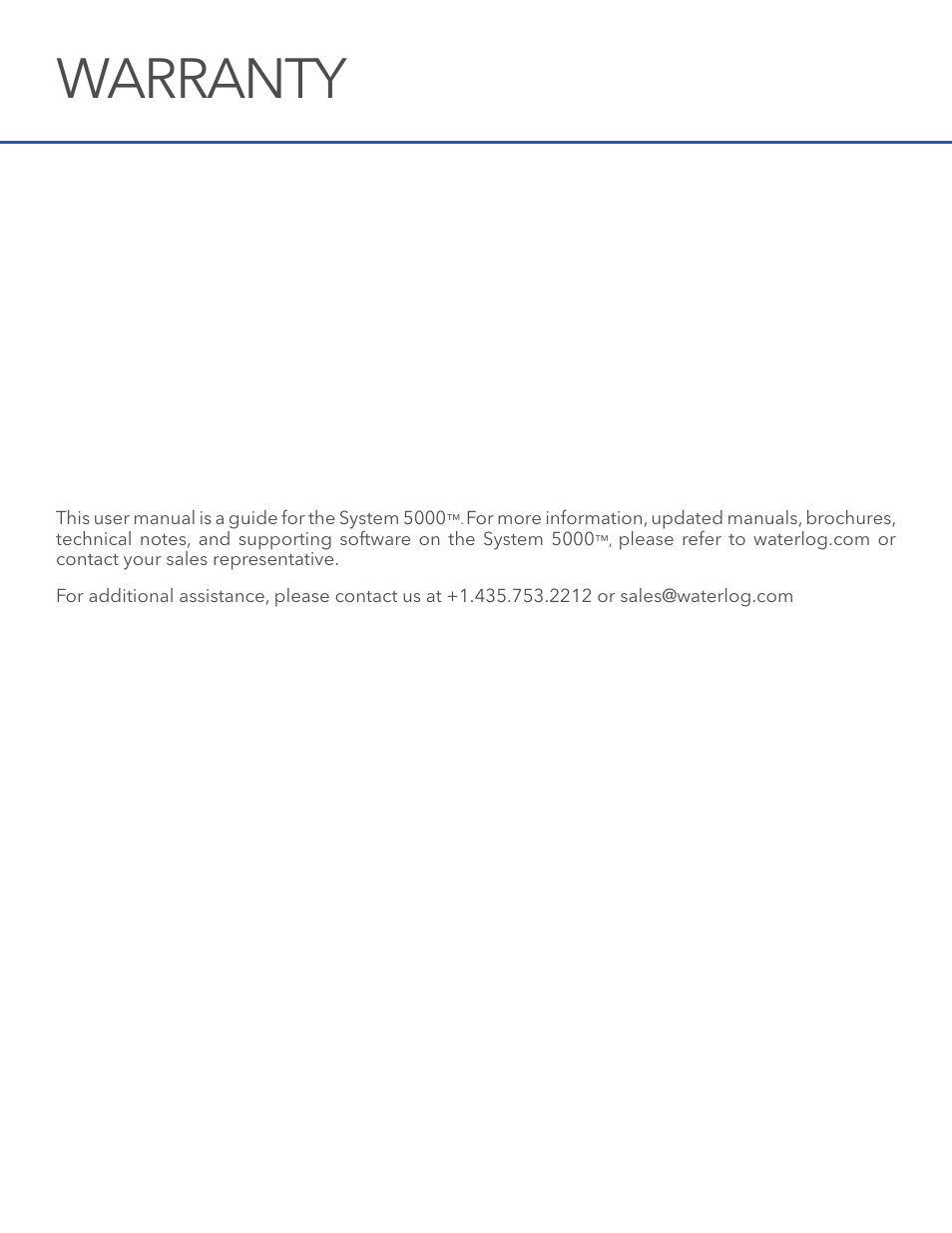 Warranty | Xylem System 5000 User Manual User Manual | Page 2 / 136