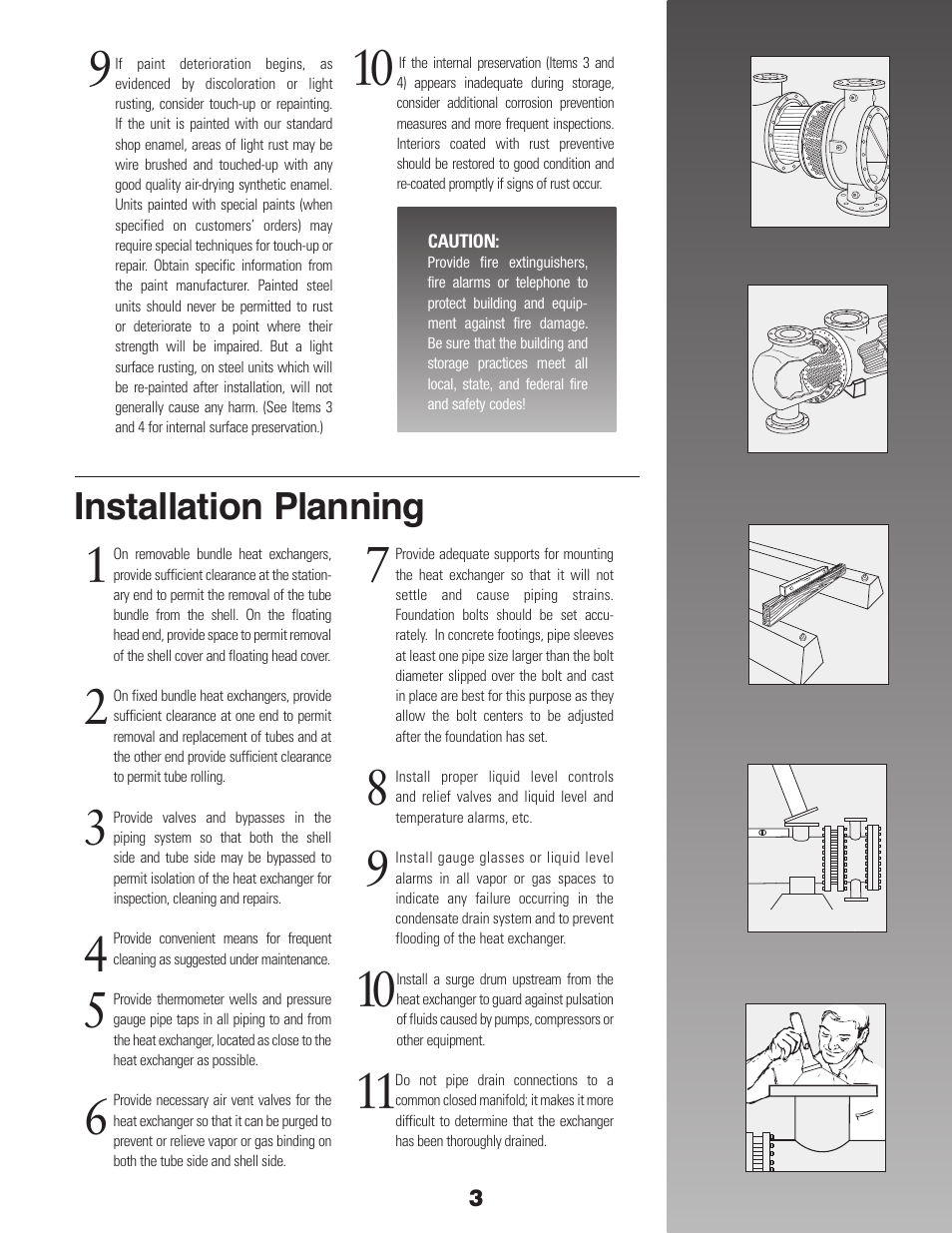 Installation planning | Xylem Heat Exchangers User Manual | Page 3 / 8