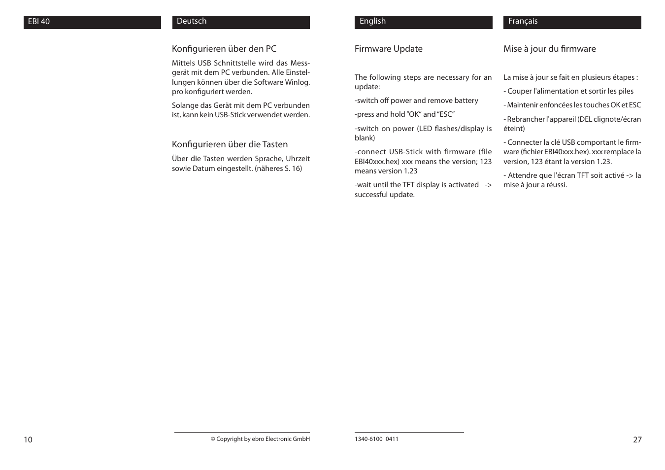 Xylem EBI 40 TK-6 User Manual | Page 10 / 18