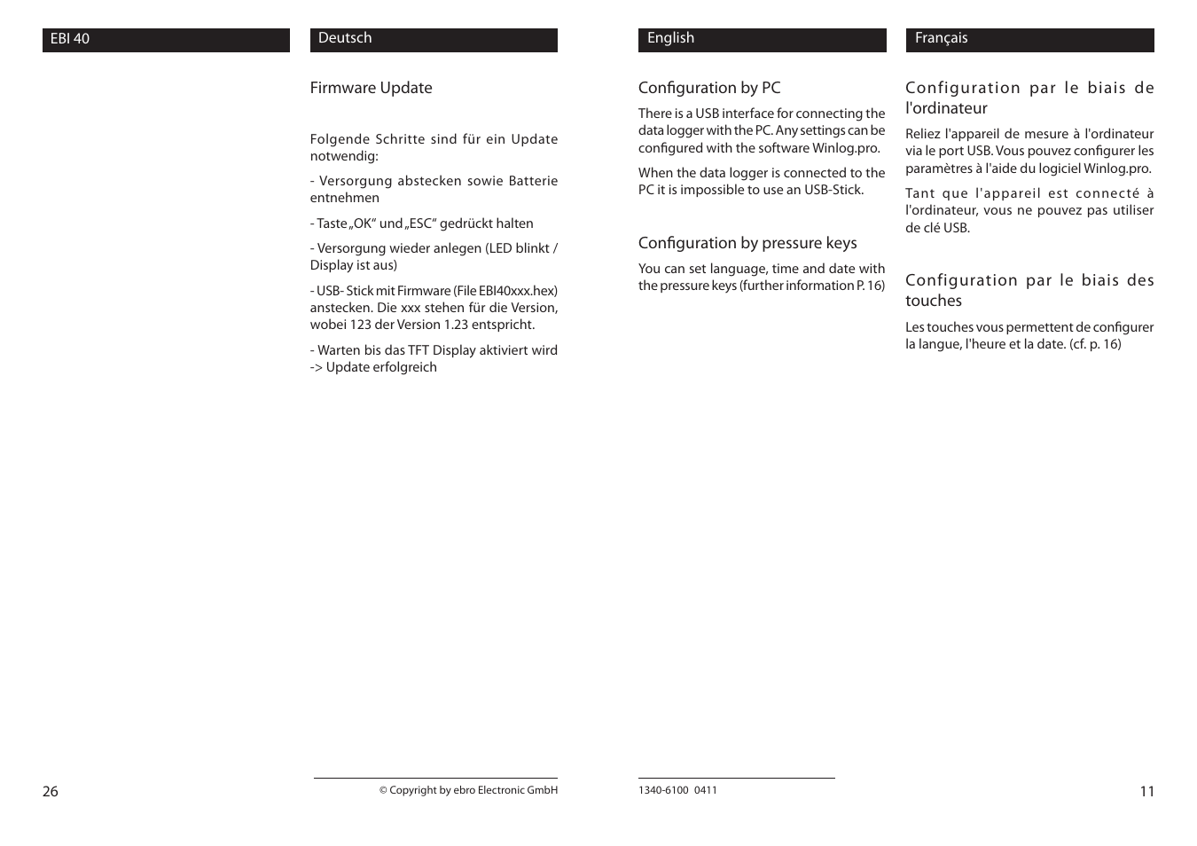 Xylem EBI 40 TK-6 User Manual | Page 11 / 18