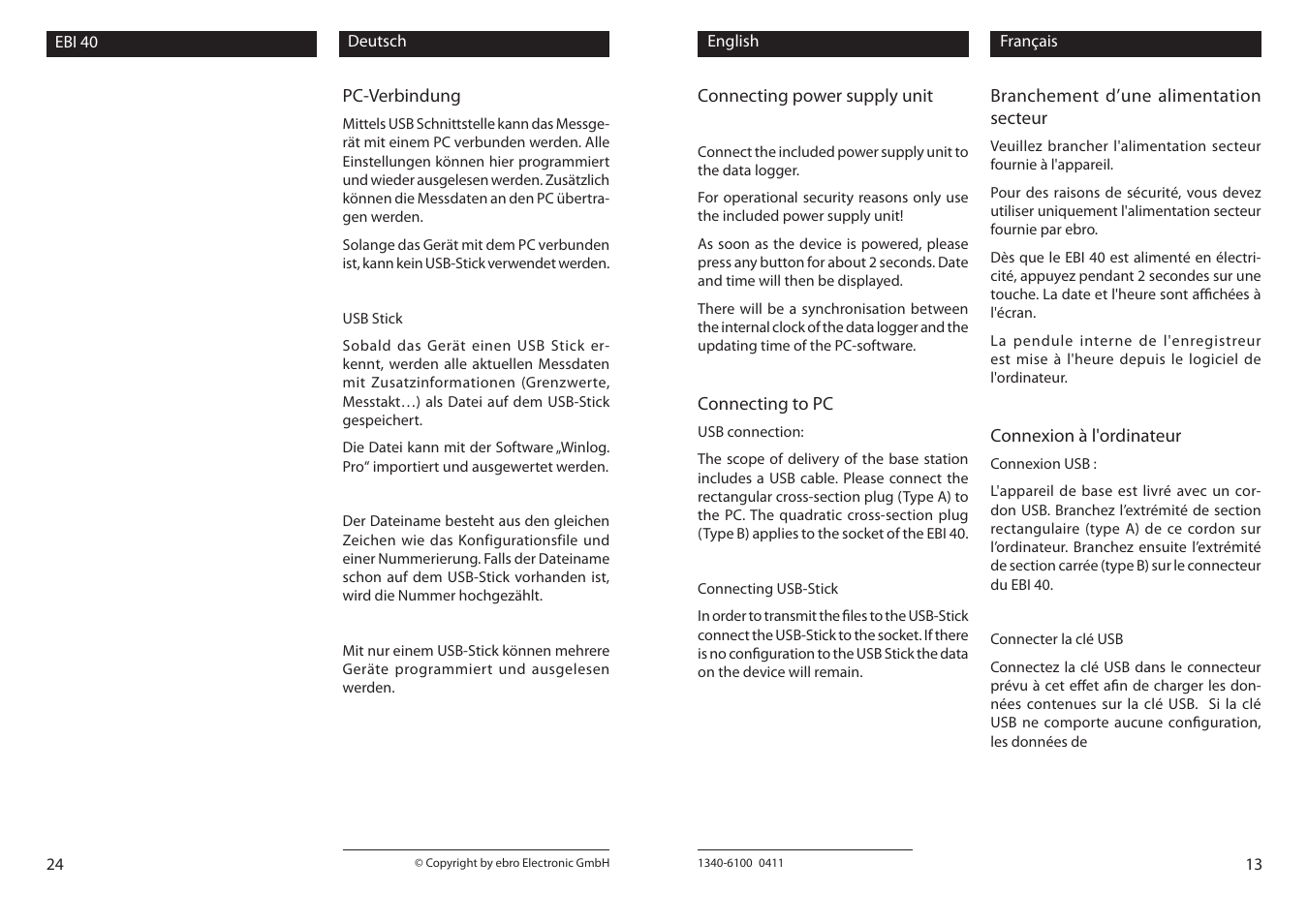 Xylem EBI 40 TK-6 User Manual | Page 13 / 18