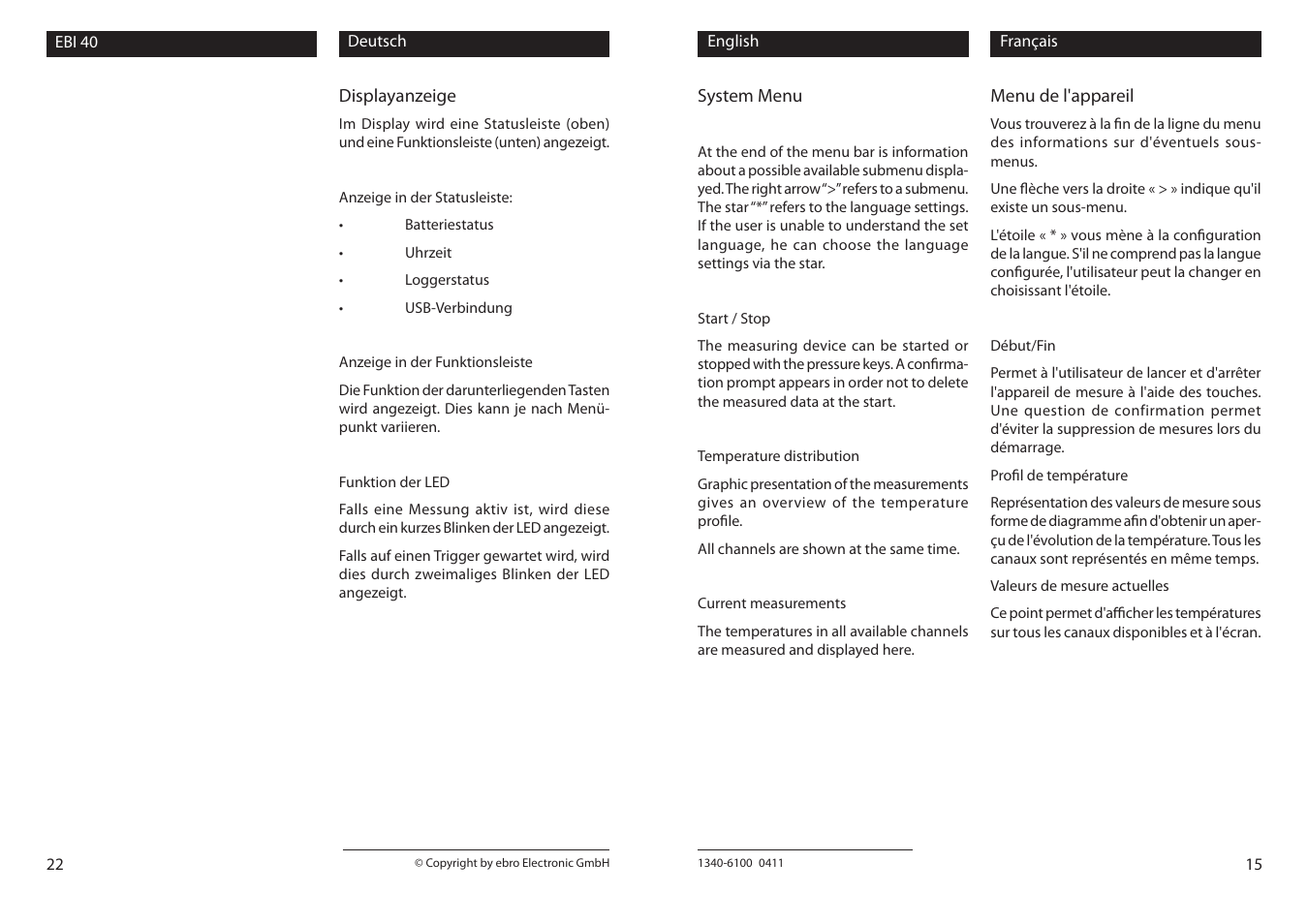 Xylem EBI 40 TK-6 User Manual | Page 15 / 18