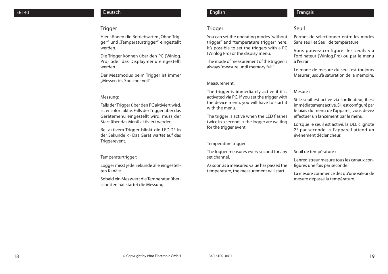 Xylem EBI 40 TK-6 User Manual | Page 18 / 18