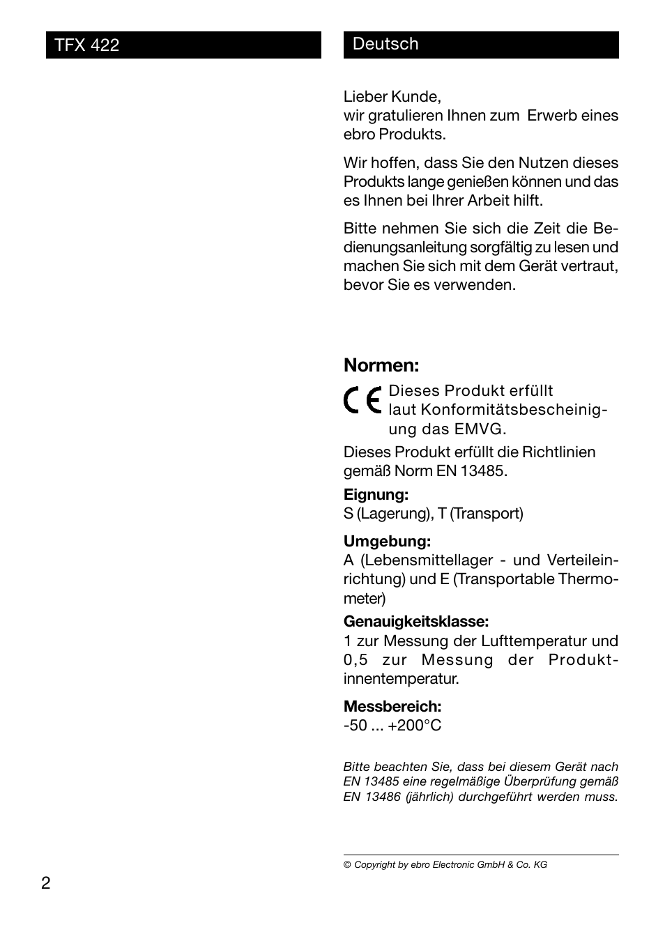 Normen | Xylem TFX 422 User Manual | Page 2 / 36