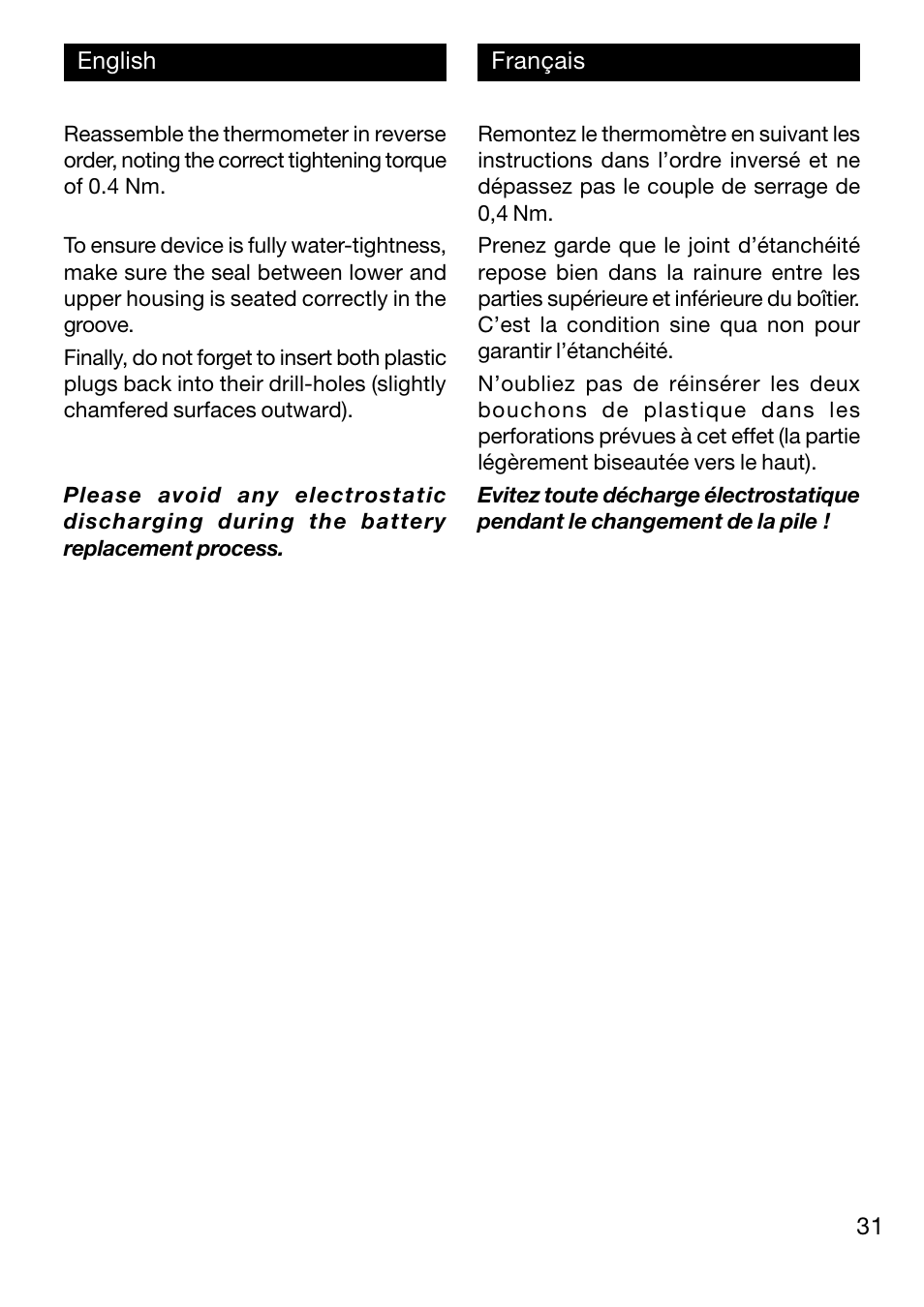 Xylem TFX 422 User Manual | Page 31 / 36