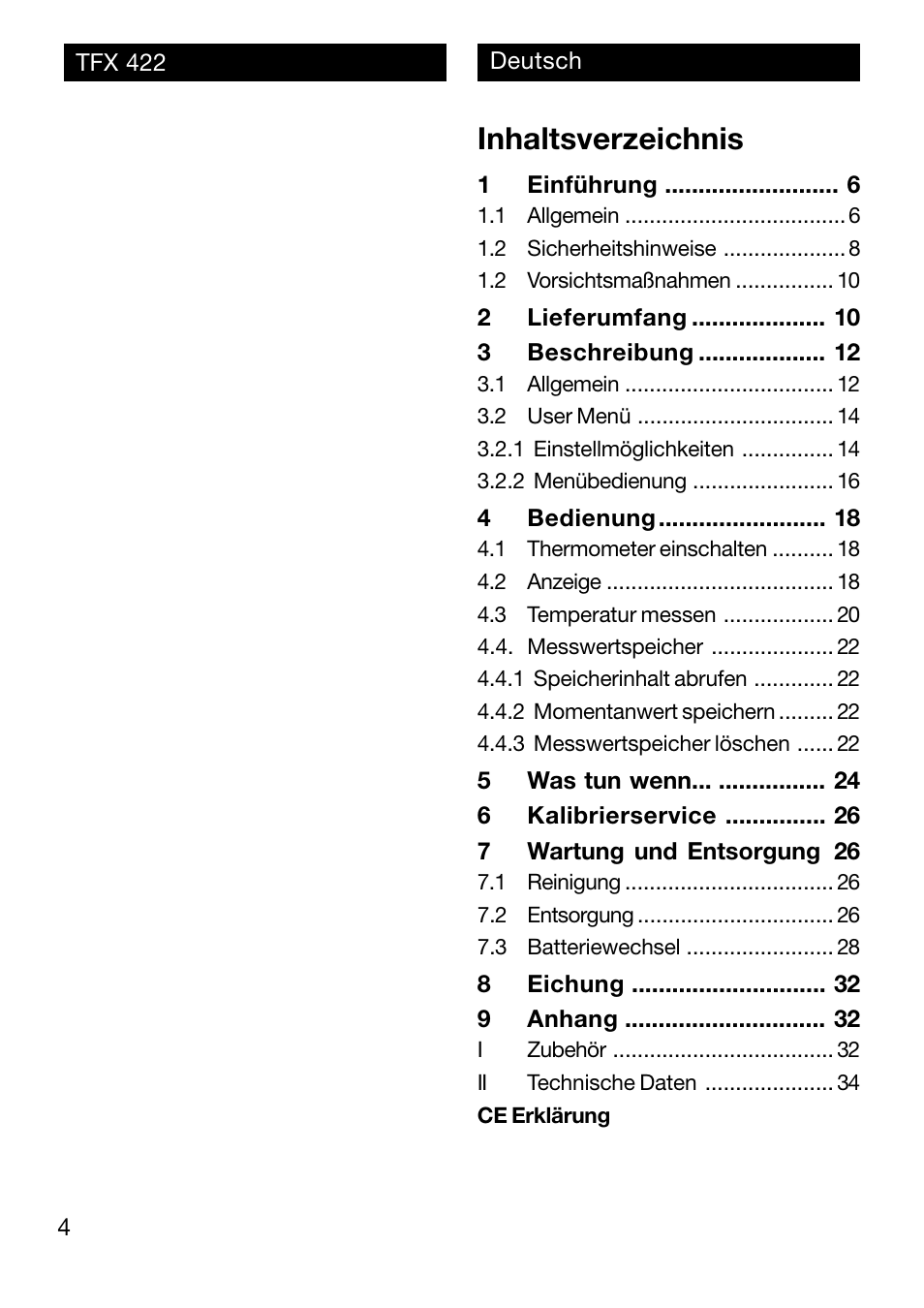 Xylem TFX 422 User Manual | Page 4 / 36