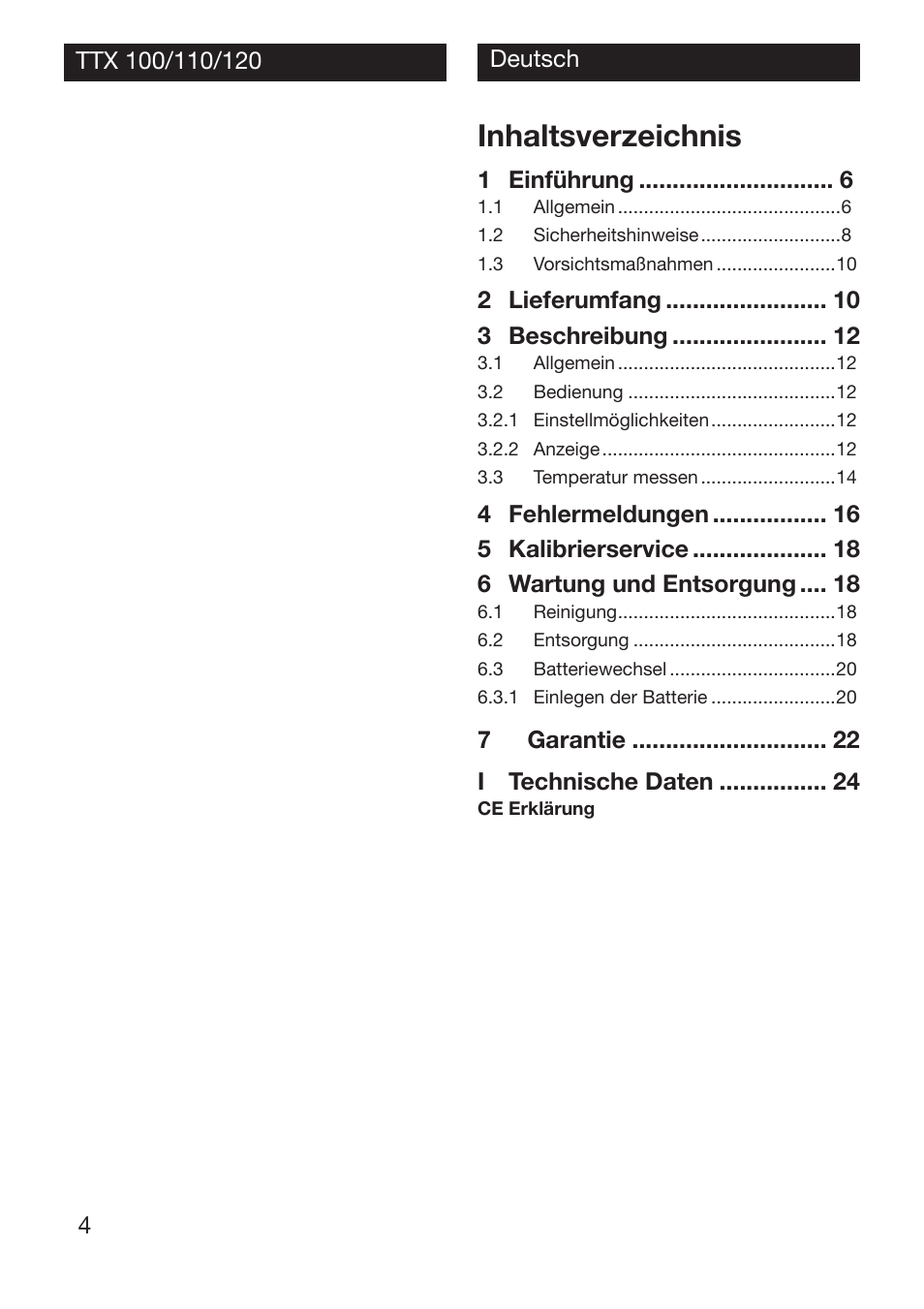 Xylem TTX 100/110/120 User Manual | Page 4 / 28