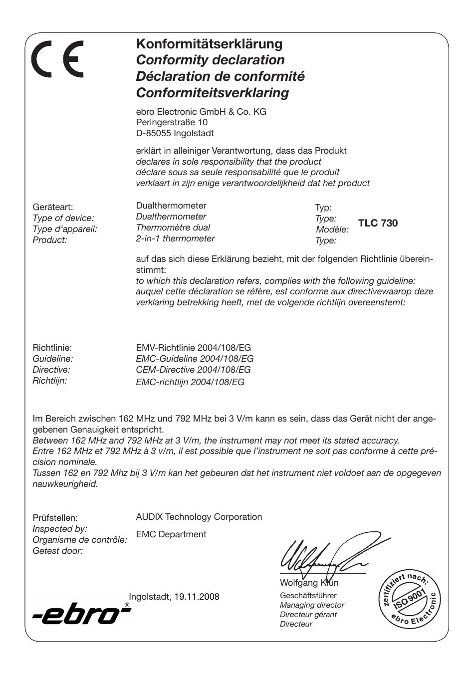 Xylem TLC 730 User Manual | Page 48 / 48