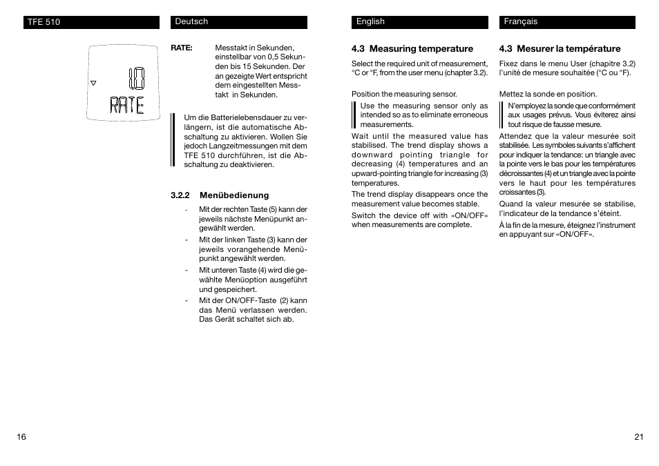 Xylem TFE 510 User Manual | Page 16 / 18