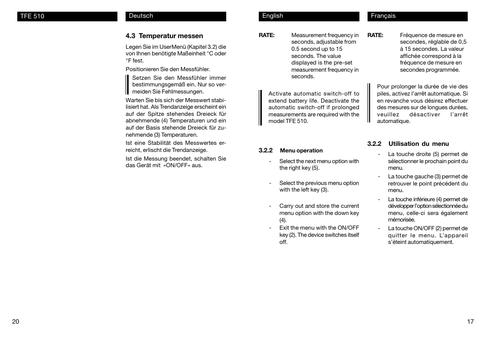 Xylem TFE 510 User Manual | Page 17 / 18