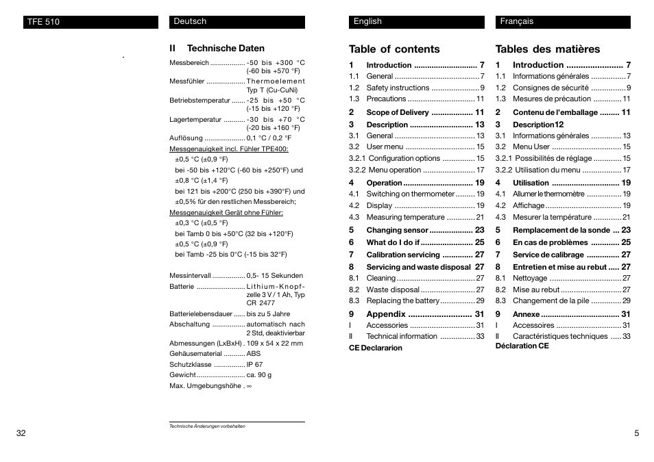 Xylem TFE 510 User Manual | Page 5 / 18