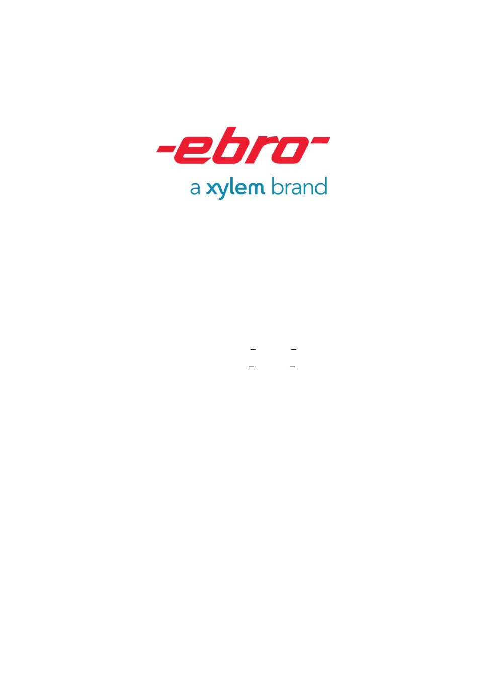 Xylem EBI 330-T85 User Manual | Page 16 / 16