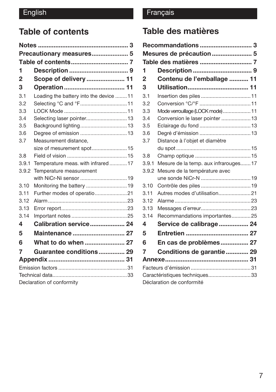 Xylem TFI 550 User Manual | Page 7 / 36