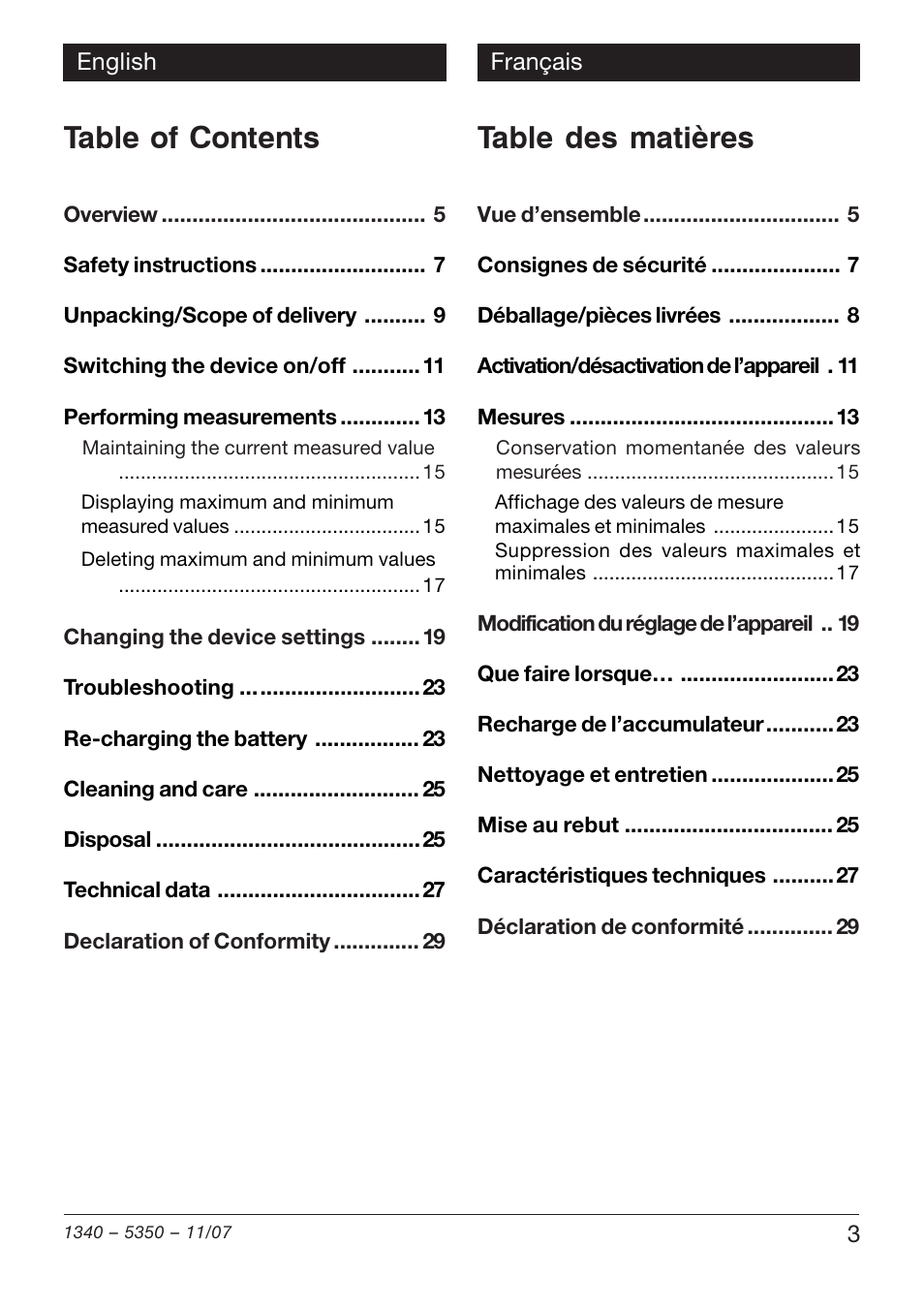 Xylem VAM 320 User Manual | Page 3 / 28