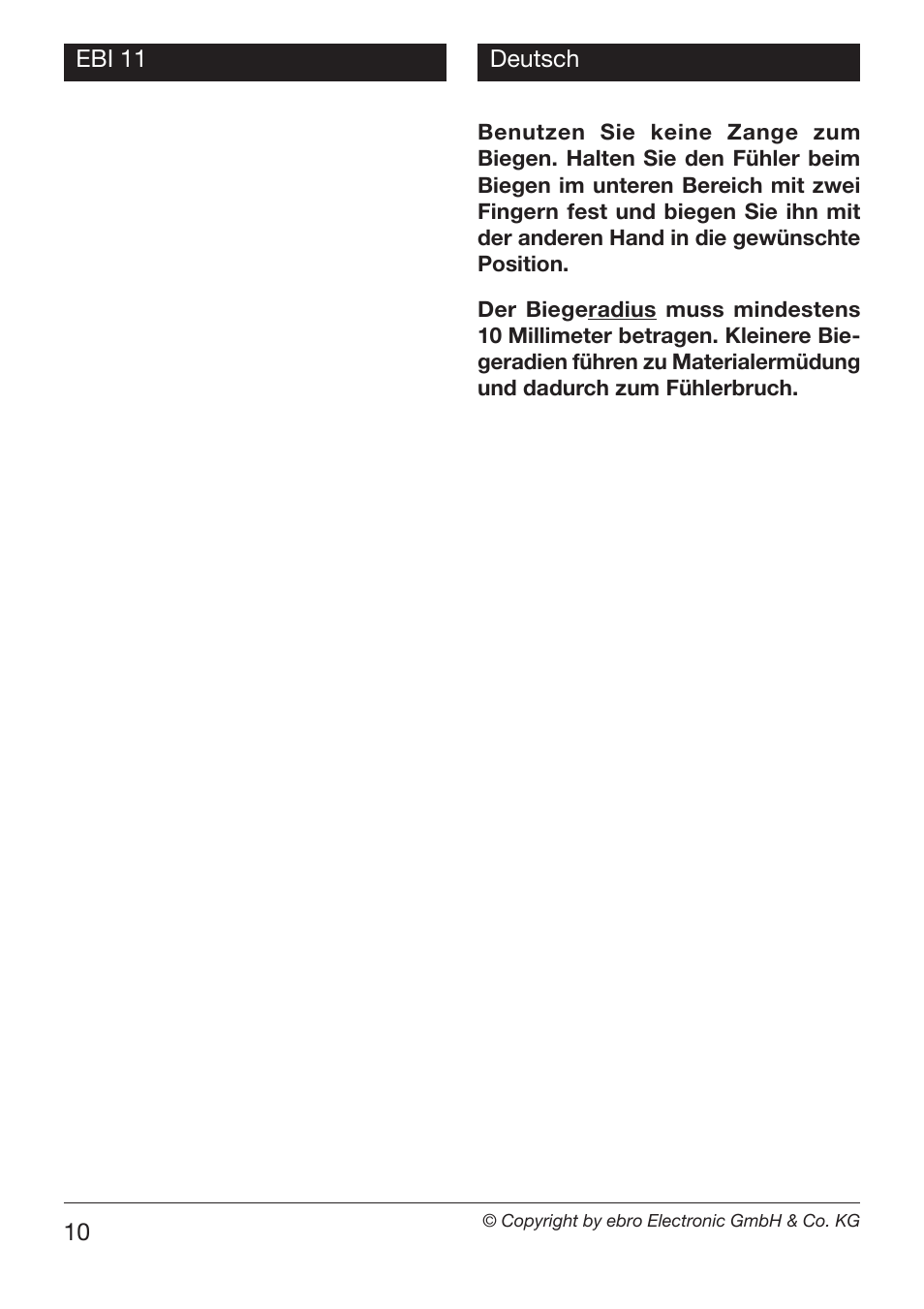 Xylem EBI 11 User Manual | Page 10 / 28