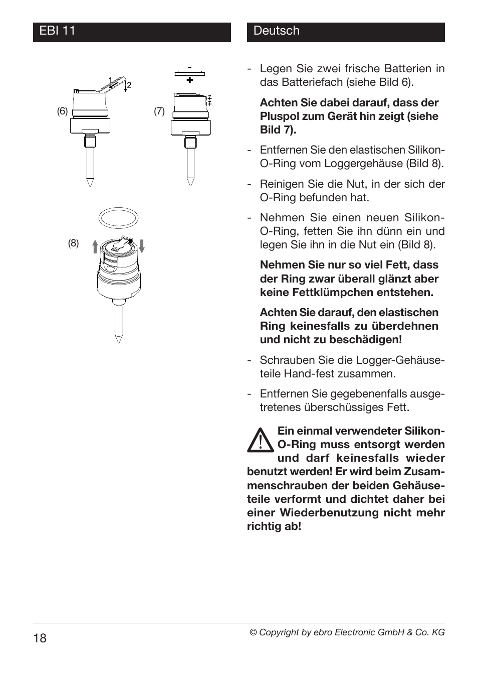 Xylem EBI 11 User Manual | Page 18 / 28