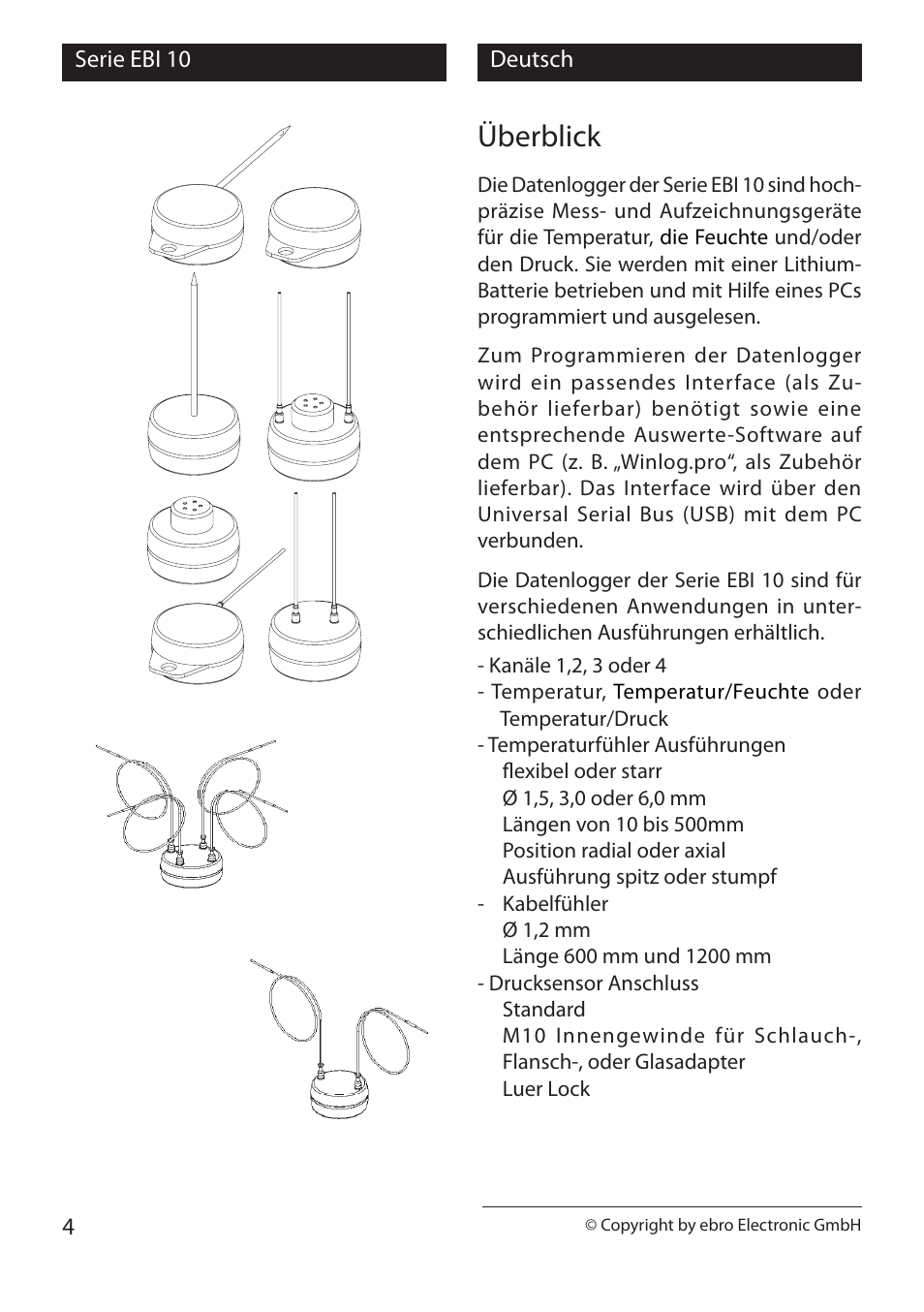 Überblick | Xylem EBI 10 Serie User Manual | Page 4 / 40