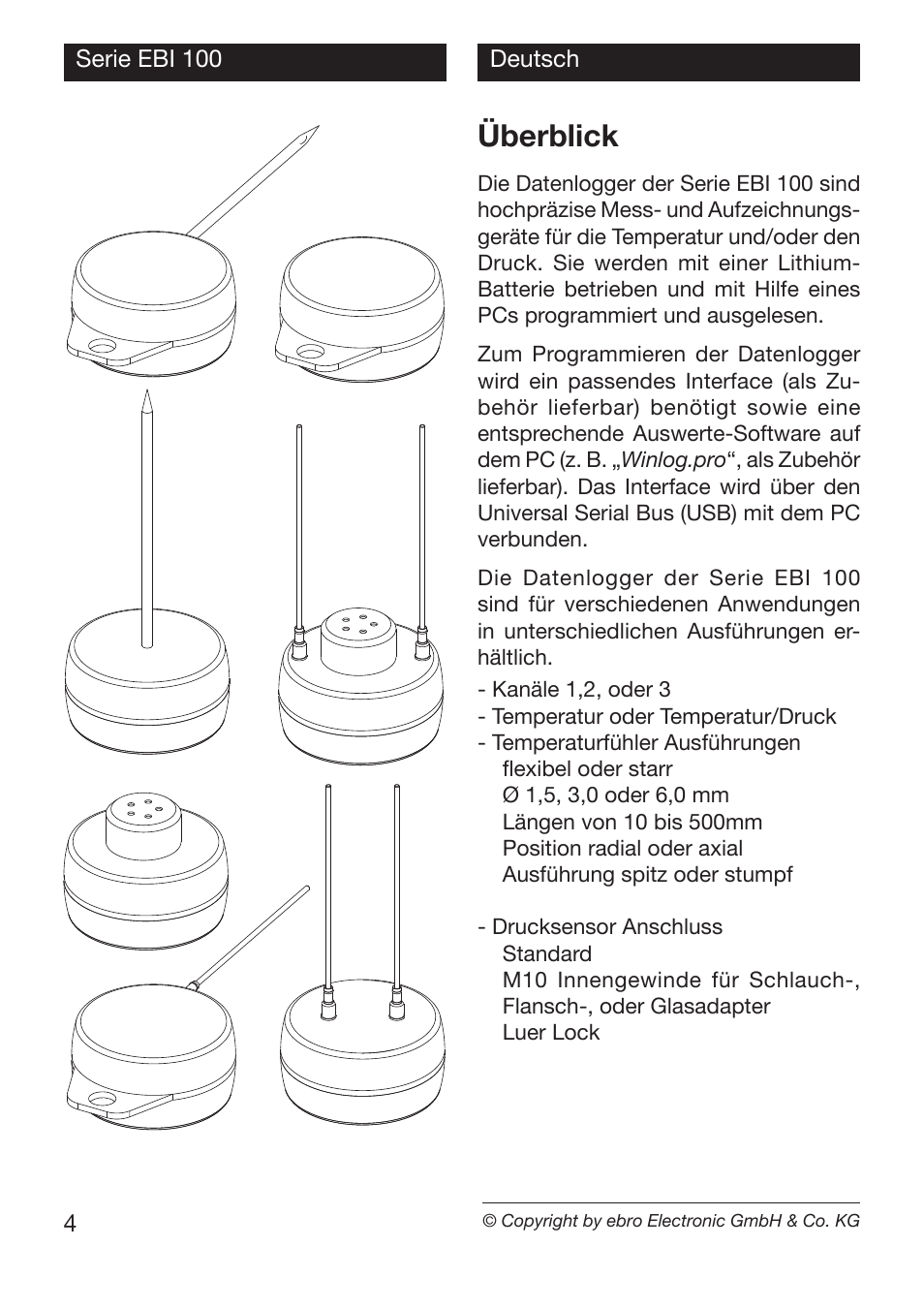 Überblick | Xylem EBI 100 Serie User Manual | Page 4 / 40