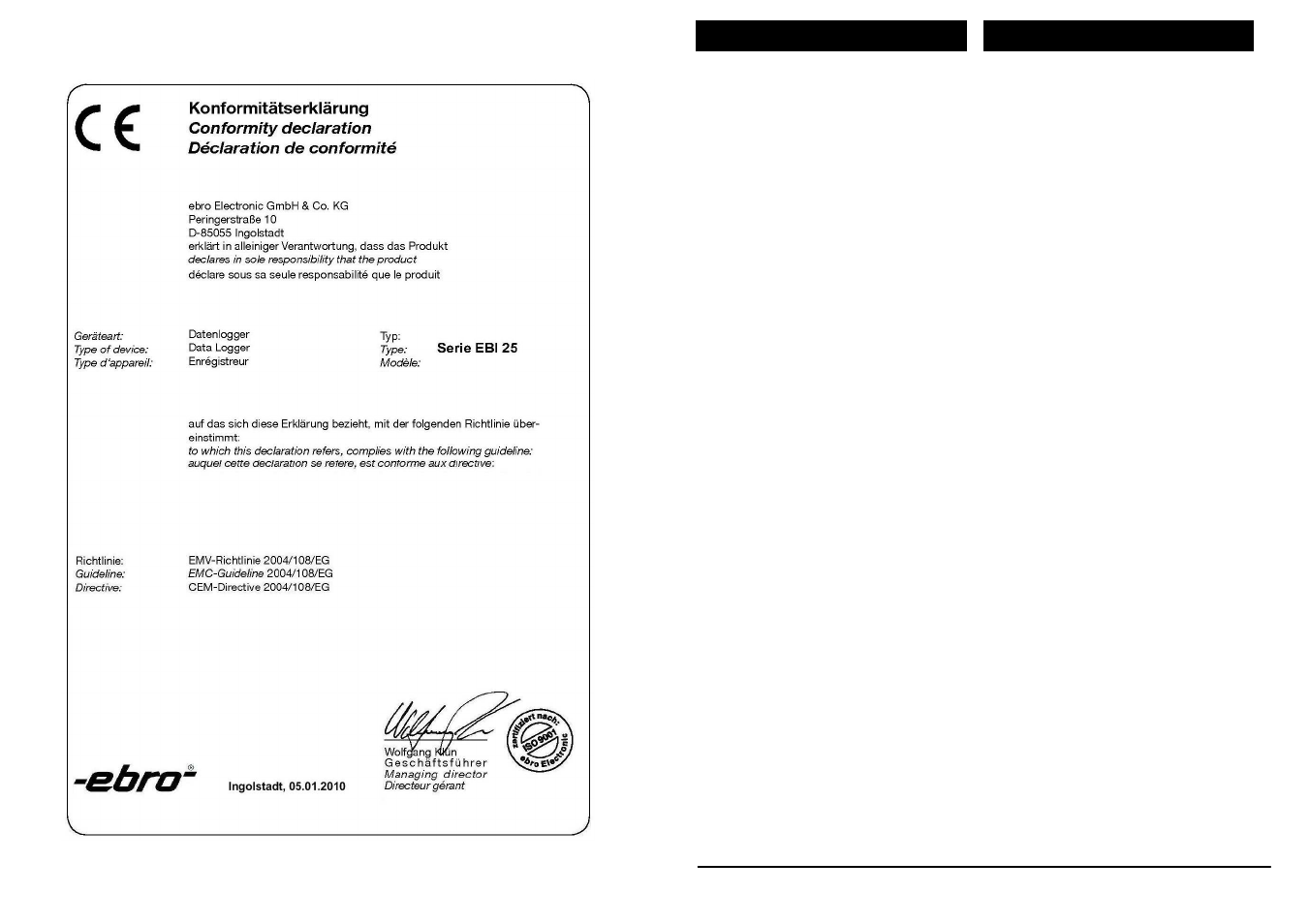 Xylem EBI 25 User Manual | Page 3 / 18