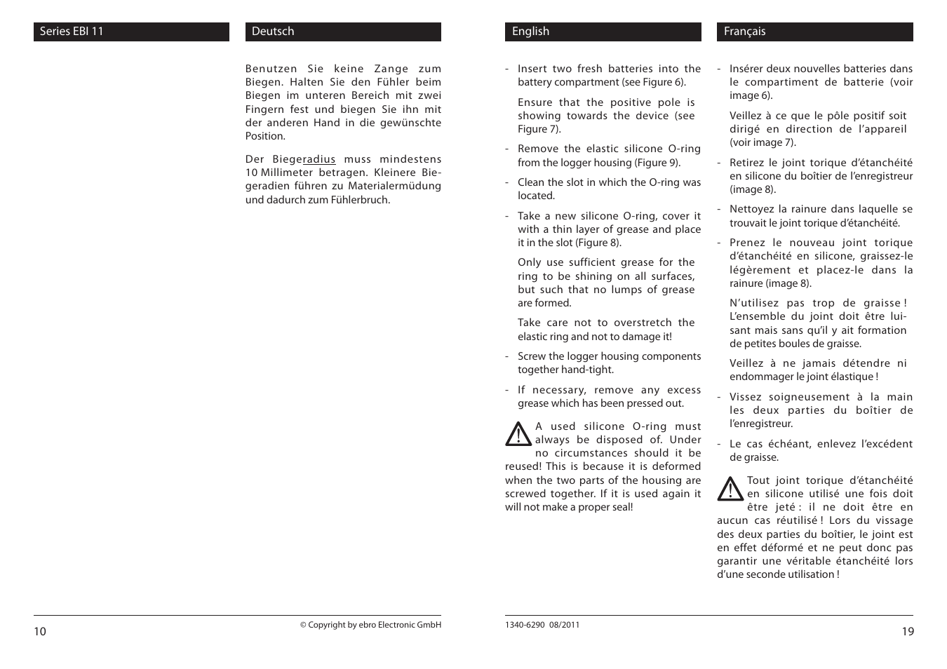 Xylem EBI 11 Serie User Manual | Page 10 / 14
