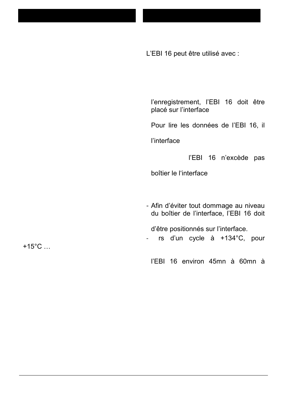 Required software, Logger and interface, Cool down times | Logiciel requis, Enregistreur et interface, Durée de refroidissement | Xylem EBI 16 User Manual | Page 19 / 36