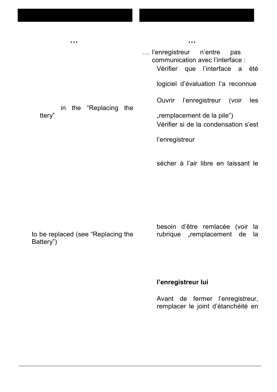 What to do, if, Que faire si | Xylem EBI 16 User Manual | Page 27 / 36